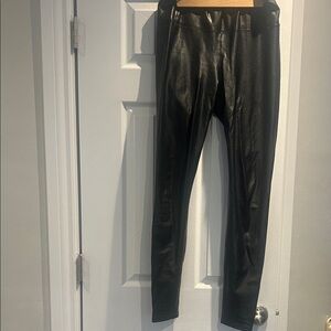Black Faux Leather Leggings- Aritzia daria